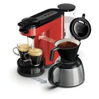 Logo Senseo machine  caf switch rouge, 1450w, capacit 1l, 2  7 tasses, l15 x h27 x p40 cm 386825