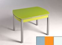 Logo Table hercule 105x60 - plateau gris - pieds blanc - ceinture en bois laque orange cool 1989_gris_blanc_bl-orange-cool