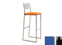 Logo Tabouret spiree  - 77 - assise en vinyltech bleu de france - pieds chrome 2666_vt-bleu-de-france_chrome