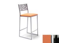 Logo Tabouret spiree  - 63 - assise en vinyltech marron brique - pieds chrome 2667_vt-marron-brique_chrome