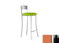 Logo Tabouret hibiscus 63 cr - assise en vinyltech marron brique - pieds chrome 2645_vt-marron-brique_chrome