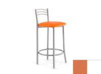 Logo Tabouret cam�lia 63 - assise en vinyltech marron brique - pieds blanc 2652_vt-marron-brique_blanc
