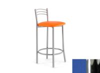 Logo Tabouret camlia 63 - assise en vinyltech bleu de france - pieds chrome 2652_vt-bleu-de-france_chrome