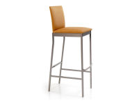 Logo Tabouret violette - 77 - assise en vinyltech marron brique - pieds noir 2671_vt-marron-brique_noir
