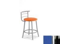 Logo Tabouret mimosa 45 - assise en vinyltech bleu de france - pieds chrome 1875_vt-bleu-de-france_chrome