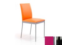 Logo Chaise violette - assise en skaitech magenta - pieds chrome 2302_sk-magenta_chrome