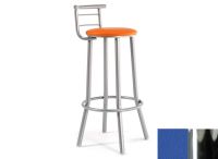Logo Tabouret mimosa 77 - assise en vinyltech bleu de france - pieds chrome 2653_vt-bleu-de-france_chrome