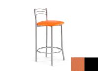 Logo Tabouret cam�lia 63 - assise en vinyltech marron brique - pieds noir 2652_vt-marron-brique_noir