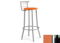 Logo Tabouret mimosa 77 - assise en vinyltech marron brique - pieds chrome 2653_vt-marron-brique_chrome