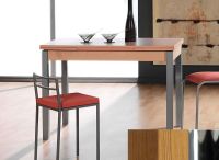 Logo Table mensa ext 100x60 - plateau noyer - pieds chrome - ceinture codenontrouve_- 2034_noyer_chrome_codenontrouve_-