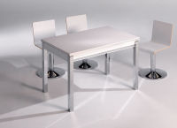 Logo Table mensa ext 100x60 - plateau blue safita - pieds inox - ceinture codenontrouve_-noir 2320_blue-safita_inox_codenontrouve_-no