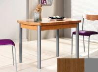 Logo Table hercule 130x80 - plateau noyer - pieds argent - ceinture codenontrouve_-noyer 1999_noyer_argent_codenontrouve_-noyer