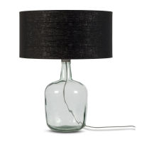Logo [g-m-murano/t42/4723/b] lampe de table murano verre recycl� 42/abat jour 47x23cm  - abat jour - lin blanc g-m-murano/t42/4723/w