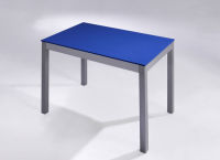 Logo Table licorne 110x70 - h90 - plateau amarillo dream - pieds argent - ceinture codenontrouve_-argent 2976_amarillo-dream_argent_c