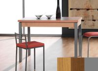 Logo Table mensa ext 110x70 - plateau  - pieds argent - ceinture codenontrouve_-noyer 2039__argent_codenontrouve_-noyer