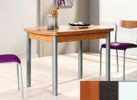 Logo Table hercule 100x60 - plateau cerisier - pieds blanc - ceinture codenontrouve_- 1986_cerisier_blanc_codenontrouve_-