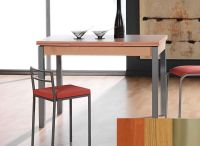 Logo Table mensa ext 120x80 - plateau cerisier - pieds inox - ceinture codenontrouve_- 3461_cerisier_inox_codenontrouve_-