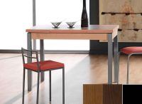 Logo Table mensa ext 100x60 - plateau noyer - pieds noir - ceinture codenontrouve_-wengue 2034_noyer_noir_codenontrouve_-wengue