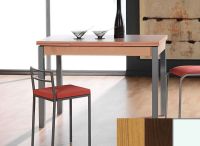 Logo Table mensa ext 120x80 - plateau  - pieds blanc - ceinture codenontrouve_-wengue 3461__blanc_codenontrouve_-wengue