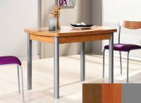 Logo Table hercule 110x70 - plateau noyer - pieds argent - ceinture codenontrouve_-cerisier 1990_noyer_argent_codenontrouve_-cerisier