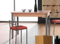 Logo Table mensa ext 120x80 - plateau  - pieds chrome - ceinture codenontrouve_-noyer 3461__chrome_codenontrouve_-noyer