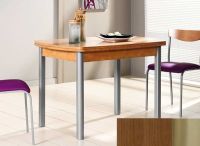 Logo Table hercule 120x70 - plateau noyer - pieds inox - ceinture codenontrouve_-noyer 1995_noyer_inox_codenontrouve_-noyer