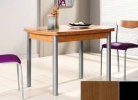 Logo Table hercule 130x80 - plateau noyer - pieds noir - ceinture codenontrouve_-noyer 1999_noyer_noir_codenontrouve_-noyer