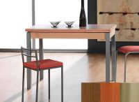 Logo Table mensa ext 110x70 - plateau noyer - pieds inox - ceinture codenontrouve_-cerisier 2039_noyer_inox_codenontrouve_-cerisier