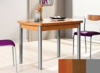 Logo Table hercule 100x60 - plateau cerisier - pieds argent - ceinture codenontrouve_-noyer 1986_cerisier_argent_codenontrouve_-noyer