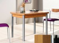 Logo Table hercule 120x70 - plateau  - pieds chrome - ceinture codenontrouve_-noyer 1995__chrome_codenontrouve_-noyer