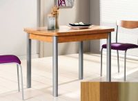 Logo Table hercule 130x80 - plateau  - pieds inox - ceinture codenontrouve_-noyer 1999__inox_codenontrouve_-noyer