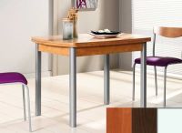 Logo Table hercule 120x70 - plateau cerisier - pieds blanc - ceinture codenontrouve_-wengue 1995_cerisier_blanc_codenontrouve_-wengue