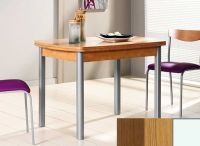 Logo Table hercule 130x80 - plateau noyer - pieds blanc - ceinture codenontrouve_- 1999_noyer_blanc_codenontrouve_-