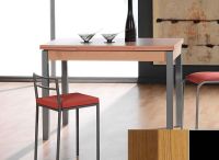 Logo Table mensa ext 120x80 - plateau noyer - pieds noir - ceinture codenontrouve_- 3461_noyer_noir_codenontrouve_-