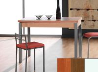 Logo Table mensa ext 120x80 - plateau cerisier - pieds blanc - ceinture codenontrouve_-noyer 3461_cerisier_blanc_codenontrouve_-noyer