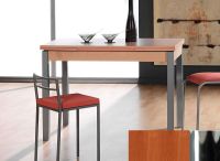 Logo Table mensa ext 110x70 - plateau cerisier - pieds chrome - ceinture codenontrouve_-cerisier 2039_cerisier_chrome_codenontrouve_-