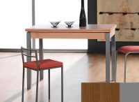 Logo Table mensa ext 100x60 - plateau noyer - pieds argent - ceinture codenontrouve_-noyer 2034_noyer_argent_codenontrouve_-noyer