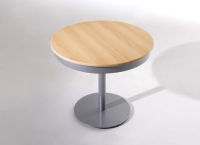 Logo Table centaure 90 - plateau  - pieds argent - ceinture en metalique inox 2333__argent_mt-inox