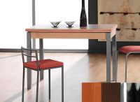 Logo Table mensa ext 110x70 - plateau cerisier - pieds chrome - ceinture codenontrouve_-wengue 2039_cerisier_chrome_codenontrouve_-we