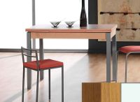 Logo Table mensa ext 110x70 - plateau noyer - pieds blanc - ceinture codenontrouve_- 2039_noyer_blanc_codenontrouve_-
