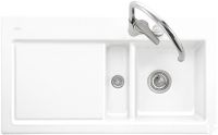 Logo Villeroy & boch - subway - evier � encastrer villeroy & boch 1 bac, 1 vide-sauce, 1 �gouttoir colori ev6773 02 kw