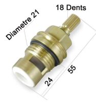 Logo Tete ceramique 1/2 tour bl/ch/impero ancien modele 18 dents - pd00186