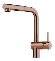 Logo Luisina - mitigeur de cuisine luisina, bec pivotant cuivre dor� et douchette extractible double jet rcd216/do 090