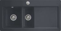 Logo Villeroy & boch - subway xr - evier � encastrer villeroy & boch 1 bac, 1 vide-sauce coloris graphite ev6720 02 i4