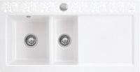 Logo Villeroy & boch - subway xr - evier � encastrer villeroy & boch 1 bac, 1 vide-sauce coloris white pe ev6720 02 kt