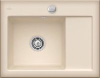 Logo Villeroy & boch - subway compact - evier � encastrer villeroy & boch 1 bac, 1 �gouttoir coloris cappuccino ev3312 02 i2