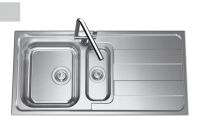 Logo Luisina - luisinox - funk - evier � encastrer luisina 1 bac, 1 vide-sauce, 1 �gouttoir coloris inox  ev4911 ims