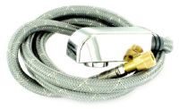 Logo Douchette + flexible zenos-s hp chrom complte nf, surface mtallique, chrom, haute pression 139865