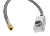 Logo Douchette + flexible zenos-s hp finish acier inoxydable complte, surface mtallique, finish inox, haute pression 139867