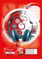 Logo Landr� bloc note d'�cole format a4, r�glure 26 / quadrill� 5400143